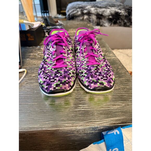 Nike Free TR Fit 5 Purple & Green Digi Print Running Shoe Sneakers sz 10 EUC - Picture 3 of 7